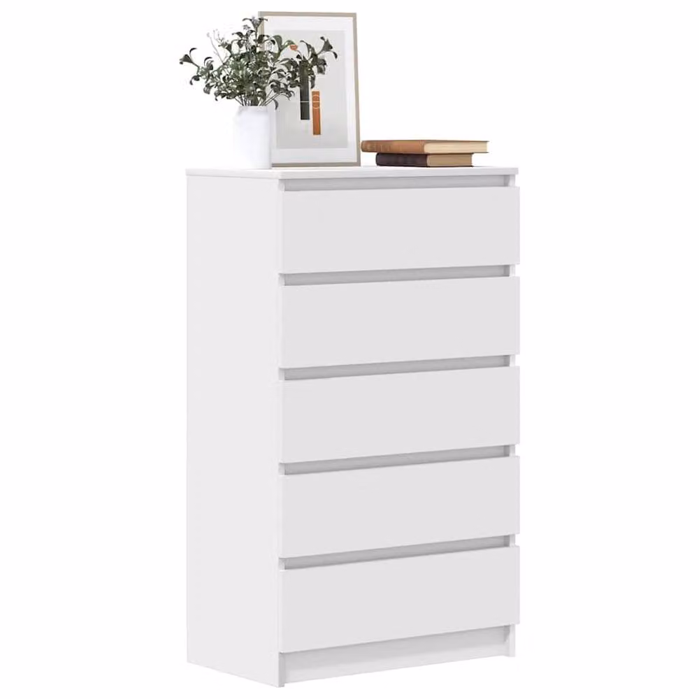 Berkfield Home Elegant White Drawer Cabinet in Engineered Wood W/D/H: 60 x 36 x 103 cm – 2