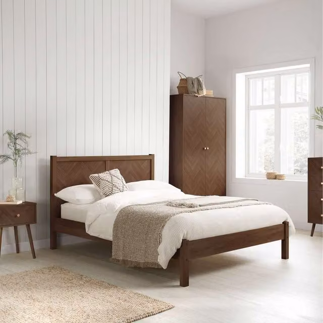 Birlea Herringford Double Wooden Bed Frame in Brown
