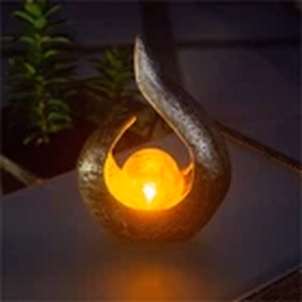 EONLION Decorative Solar Garden Ornament in Black Resin – 2