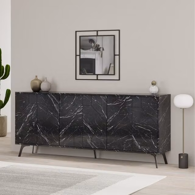 Decortie Dune Console Sideboard Display Unit in Black