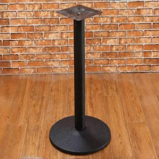 KORVIXA Single Pedestal Table Leg Support Stand in Black, H 75.0 cm x W 44.5 cm x D 100.0 cm – 1