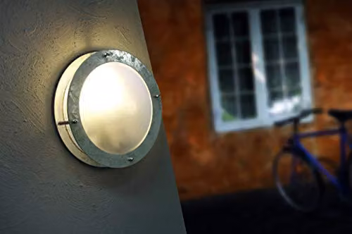 Nordlux Malte Outdoor Wall Light in Silver Galvanised Steel with E27 Socket and IP54 Rating – 2