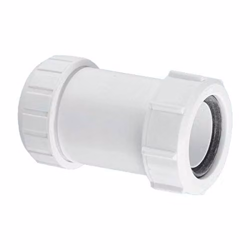 McAlpine 1.25" Surefit x Multifit Straight Coupling in White – 2