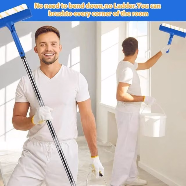 NESTLUNE 9 inch Paint Roller Kit in Blue with Extension Pole, Tray and Paint Brushes, W/D/H: 1000 x 52 x 17 cm – 1