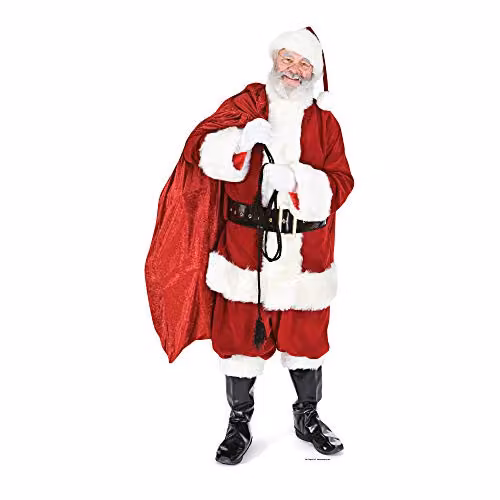 Star Cutouts SC14 Lifesize Father Christmas Santa Claus Decoration with Sack of Toys, Red and Multicolour, Height: 180 cm – 1