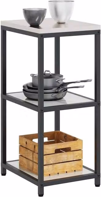 Berkfield Home Kitchen Storage Shelf in Silver Galvanised Steel – 1