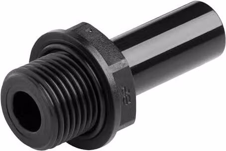 John Guest Speedfit 12mm x 1/2 inch Stem Adaptor BSP PM051214E in Black – 1
