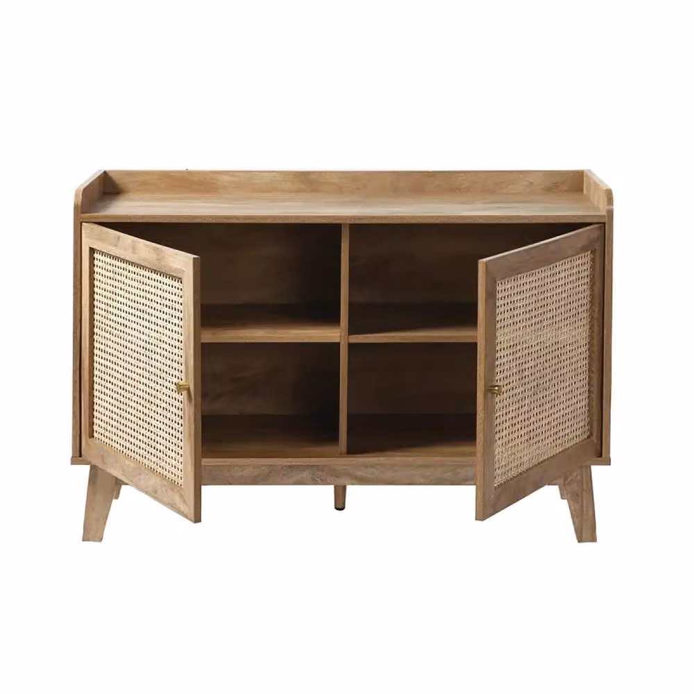 CALICOSY PALMO 2-Door Rattan Cane Buffet in Light Brown, Width: 110 cm – 3