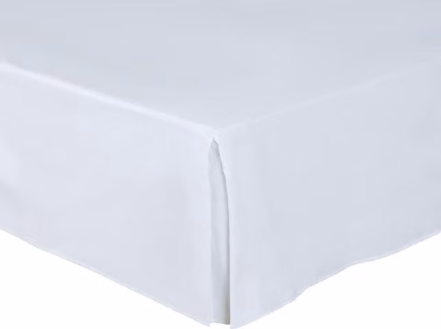 My Home Classic Plain White Polycotton Valance Bed Sheet, King Size