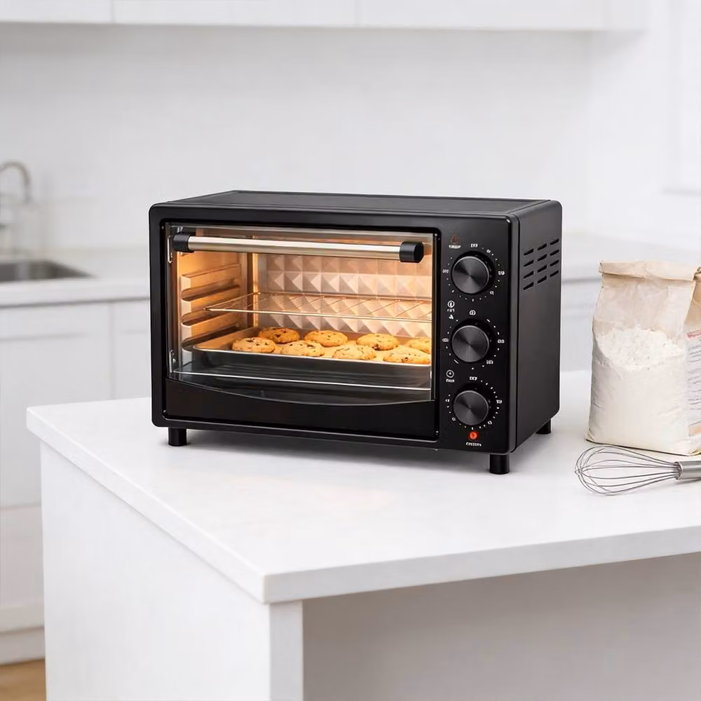 Ventryn Mini Countertop Oven with Grill and Timer, Black – 4
