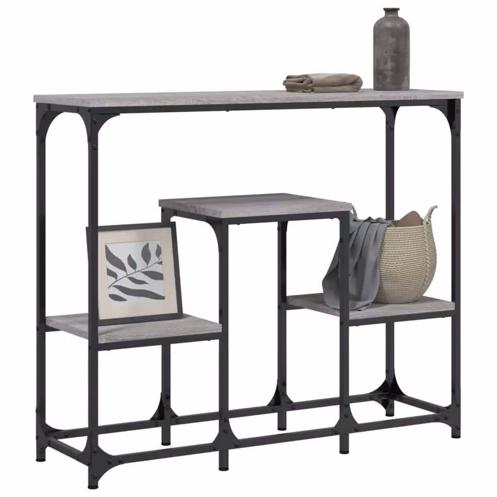 Berkfield Home Console Table in Grey Sonoma, W: 89.5 cm, D: 28 cm, H: 76 cm – 3