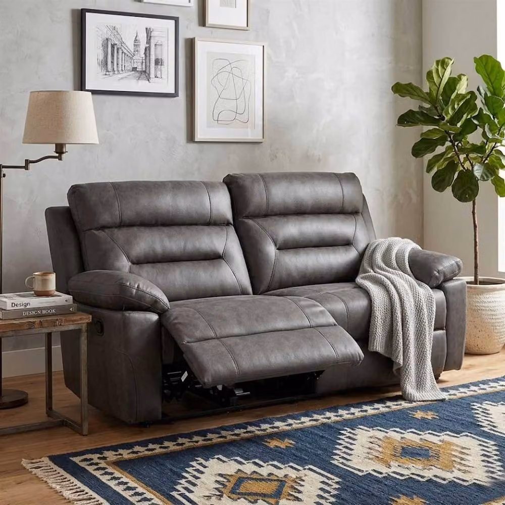 Furnishings For Less UK Lucy Electric Reclining 3 Seater Sofa in Ink Grey with USB Charging – 2