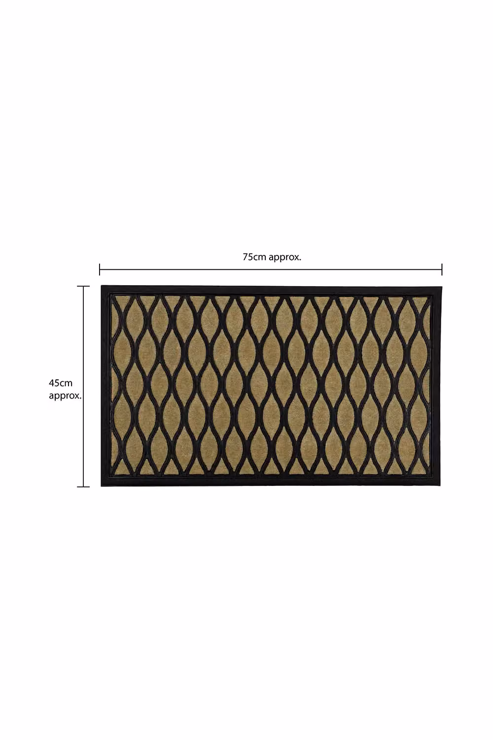 JVL Vienna Rubber Backed Scraper Doormat, Brown, W: 45 cm, D: 75 cm – 5