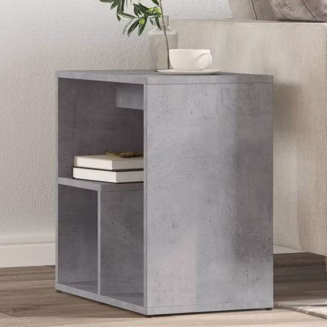 Berkfield Home Set of 2 Modern Side Tables in Concrete Grey, W/D/H: 50 x 30 x 50 cm – 1