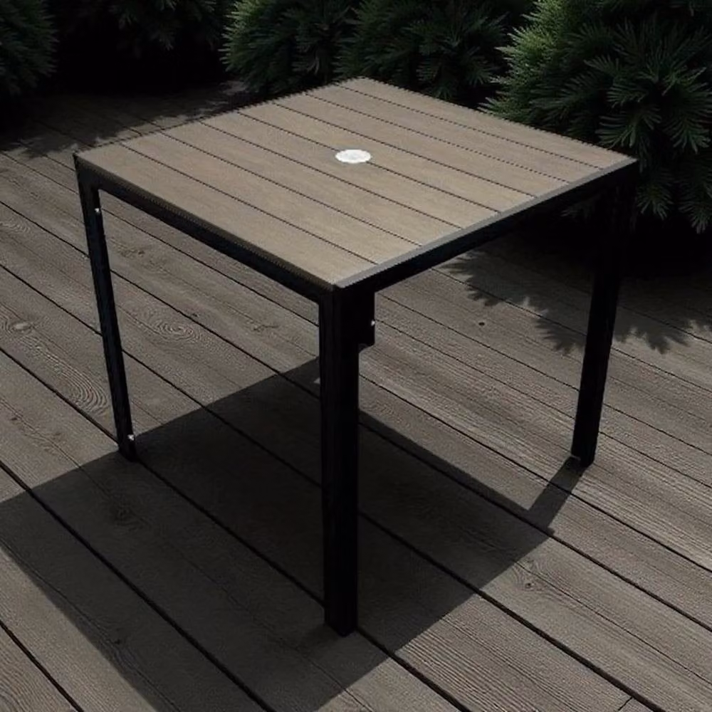 NESTLUNE Brown Outdoor Garden Dining Table – 3