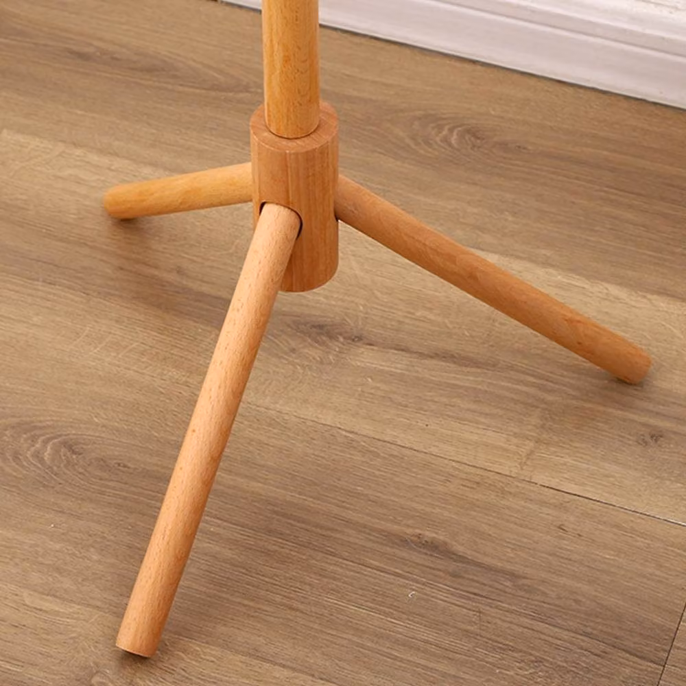 Ventryn Scandinavian Wooden Coat Stand Tree with 8 Hooks in Brown – 3