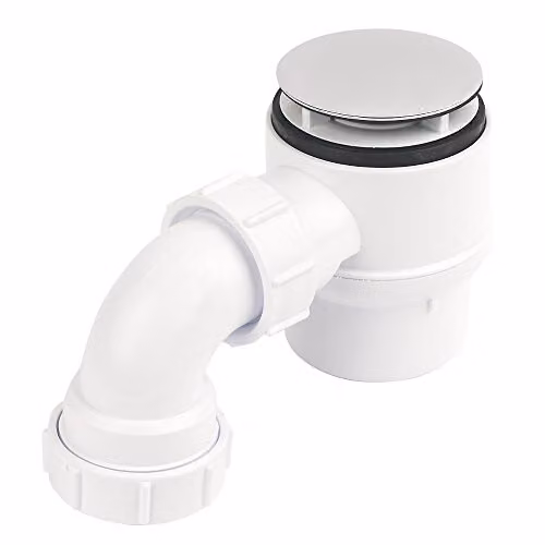 McAlpine Round Shower Trap in Chrome Effect with 70mm Diameter