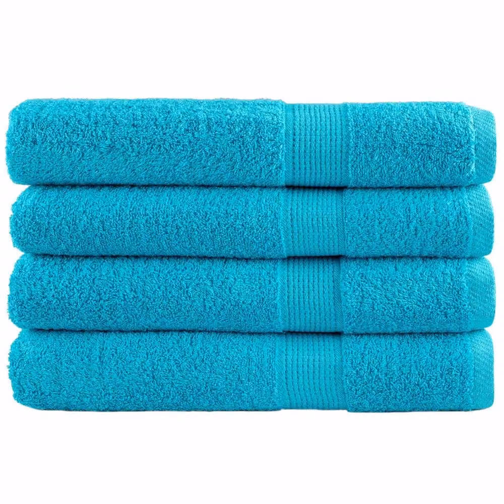 Berkfield Home SOLUND Premium Cotton Sauna Towels, 4 Pack, Turquoise, W: 80 cm, L: 200 cm, 600 gsm – 2