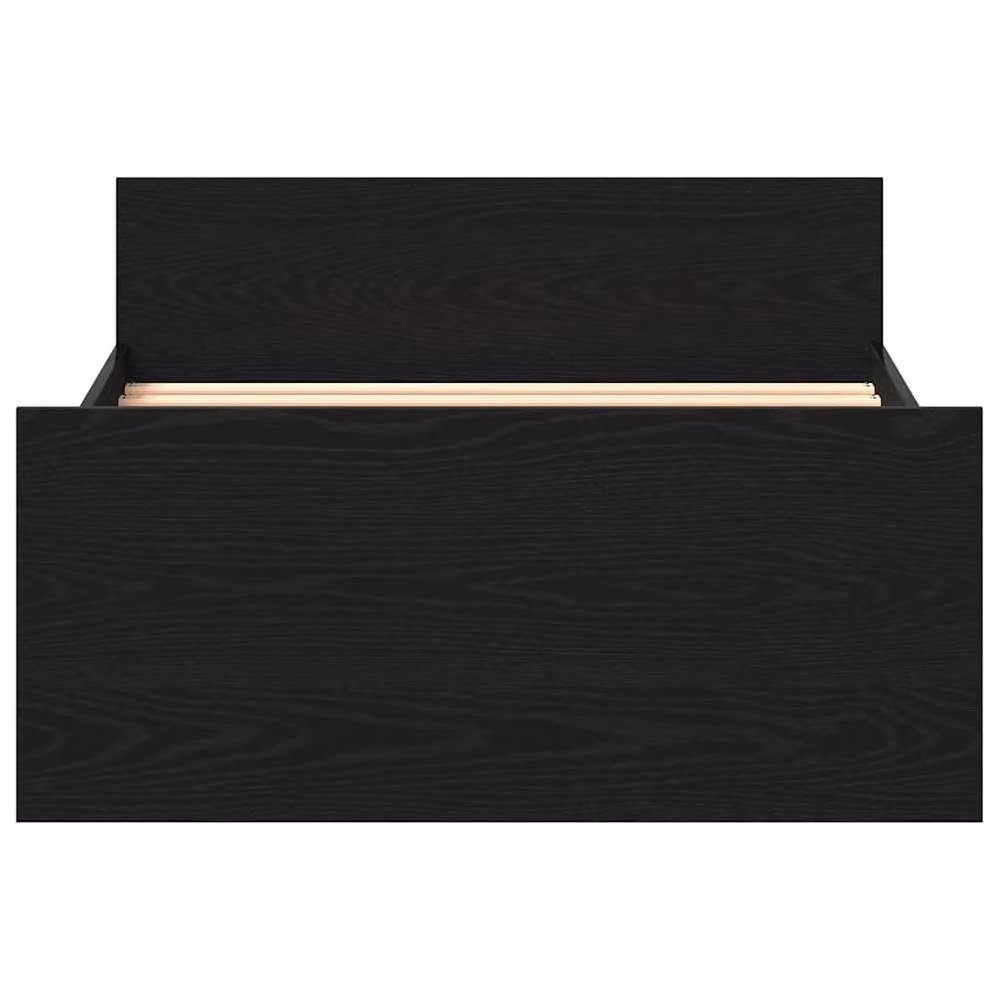 Berkfield Home Bed Frame in Black Oak, Engineered Wood, W/D/H: 100 x 200 x 40 cm – 5
