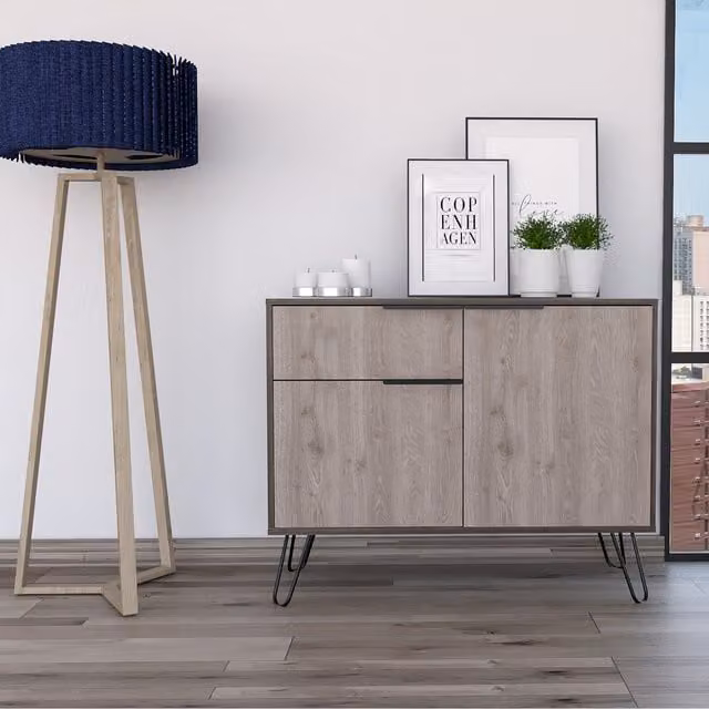 Core Products Ltd Nevada Small Sideboard with 2 Doors and 1 Drawer in Smoked Oak