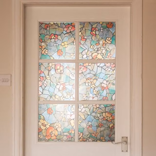 d-c-fix Venetian Garden Art Nouveau Self-Adhesive Stained Glass Window Film, Multicolour