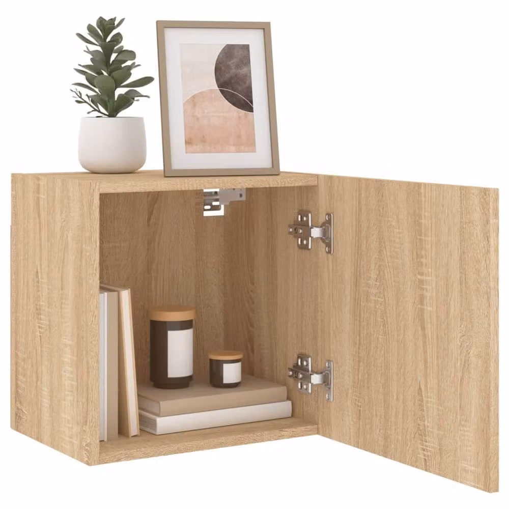 Berkfield Home Sonoma Oak TV Wall Cabinet in Light Tan, W/D/H: 40.5 x 30 x 40 cm – 2