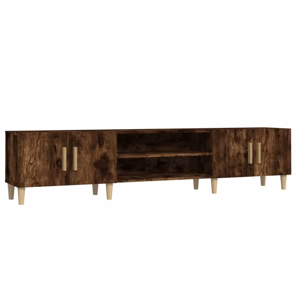 Berkfield Home TV Cabinet in Smoked Oak Brown, W/D/H: 180 x 31.5 x 40 cm – 2