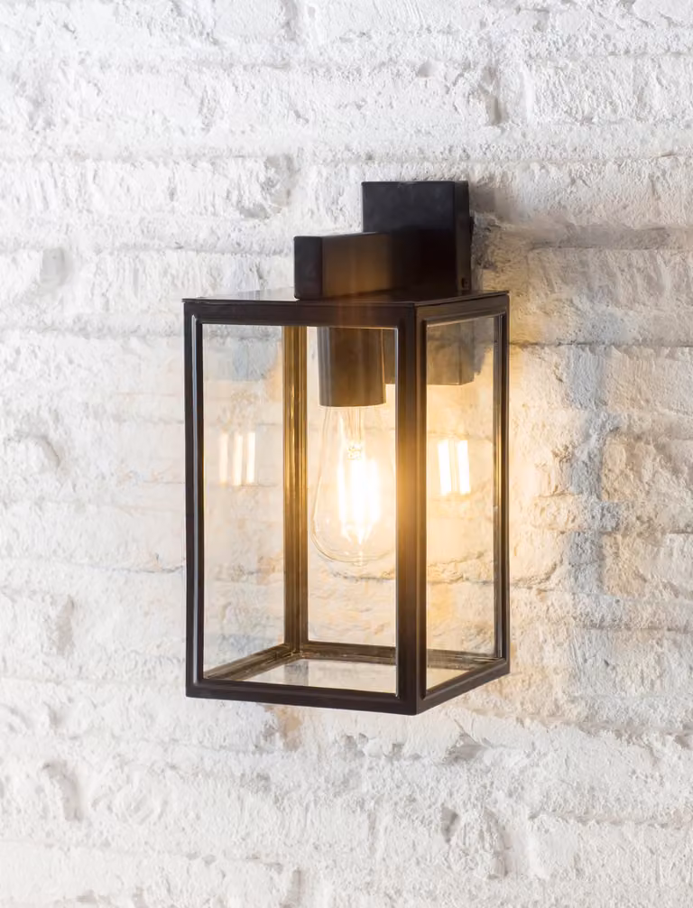 Belgrave Carriage Light Carbon Black LED Wall Lantern for Garden