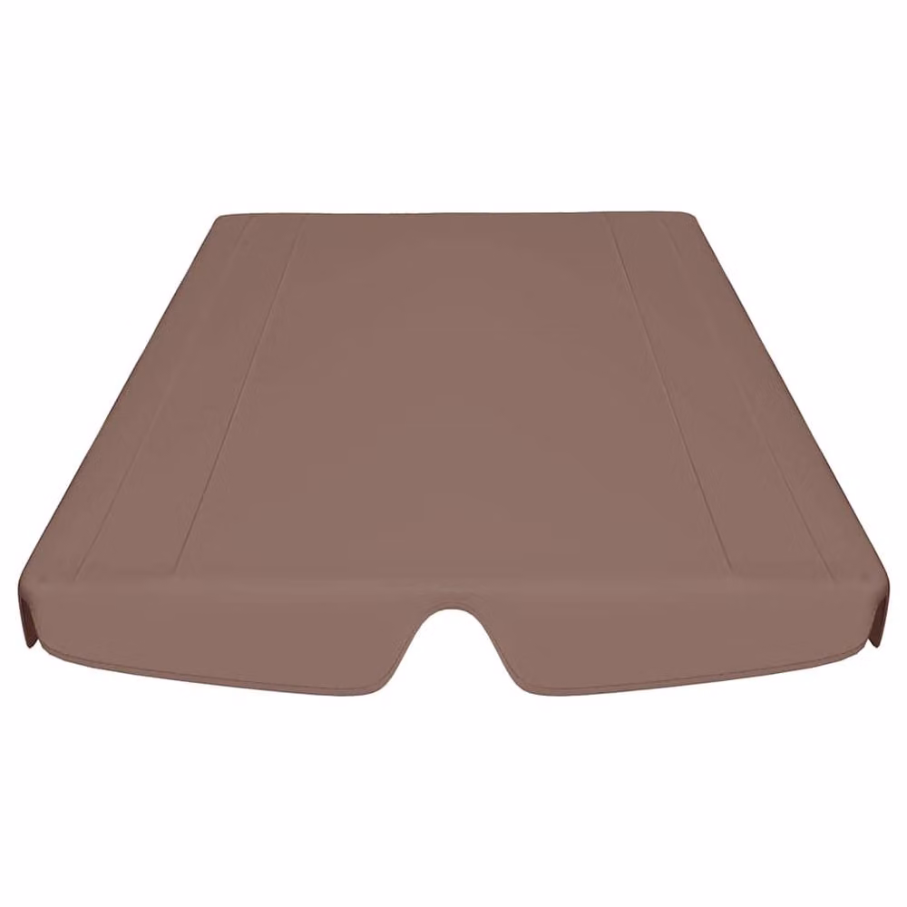 Berkfield Home Replacement Canopy for Garden Swing in Brown, Polyester/PVC, W: 150 cm, D: 105 cm, H: 130 cm (at peak) / 70 cm (at side) – 3