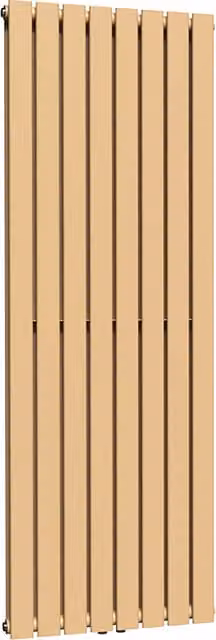Lux Heat Caramel Fudge Coloured Vertical Double Radiator, H: 160 cm, W: 56 cm