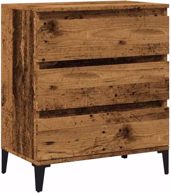 Berkfield Home Rustic Old Wood Sideboard in Brown, W/D/H: 60 x 35 x 70 cm – 1