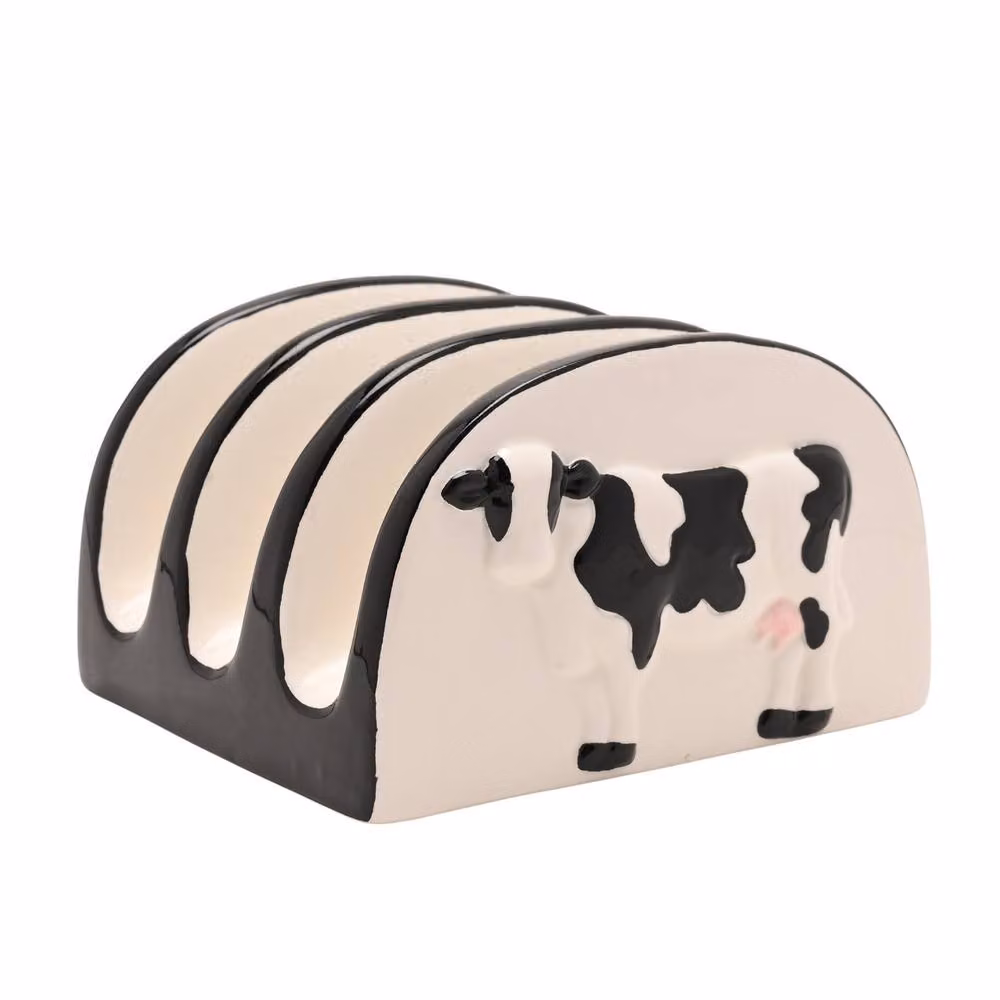 Widdop and Co Country Living Cow Ceramic Toast Rack in White, Black or Pink – 2