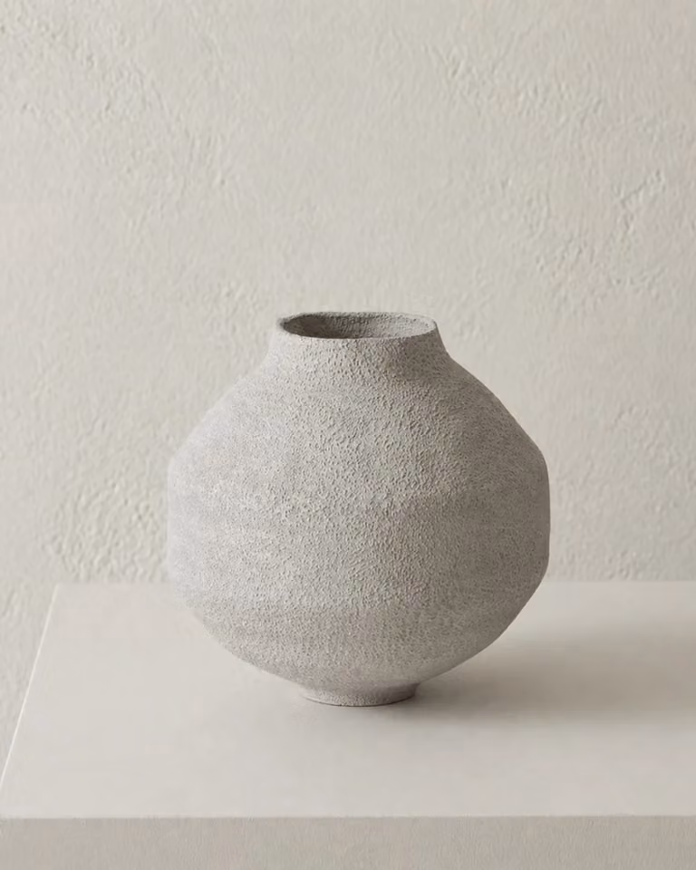 Tommy Franks Buddha Ceramic Tabletop Pot, Grey, W/D/H: 30.0 x 30.0 x 30.0 cm