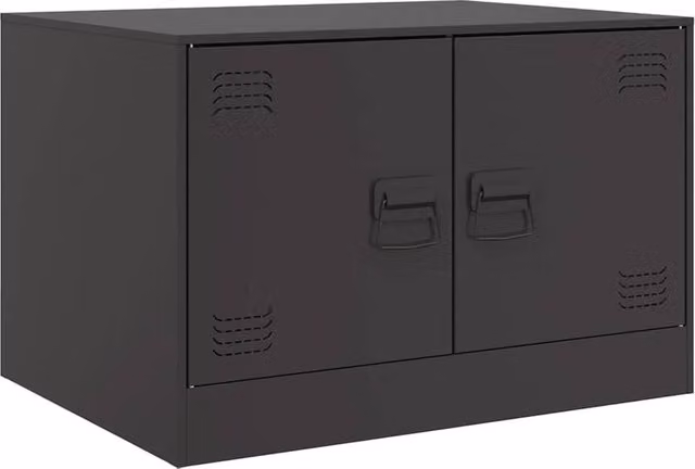 Berkfield Home Black Metal Coffee Table W: 67 cm, D: 50 cm, H: 44 cm