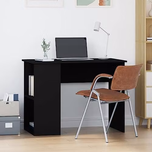 vidaXL Modern Writing Desk in Black, W/D/H: 100 x 55 x 75 cm – 1