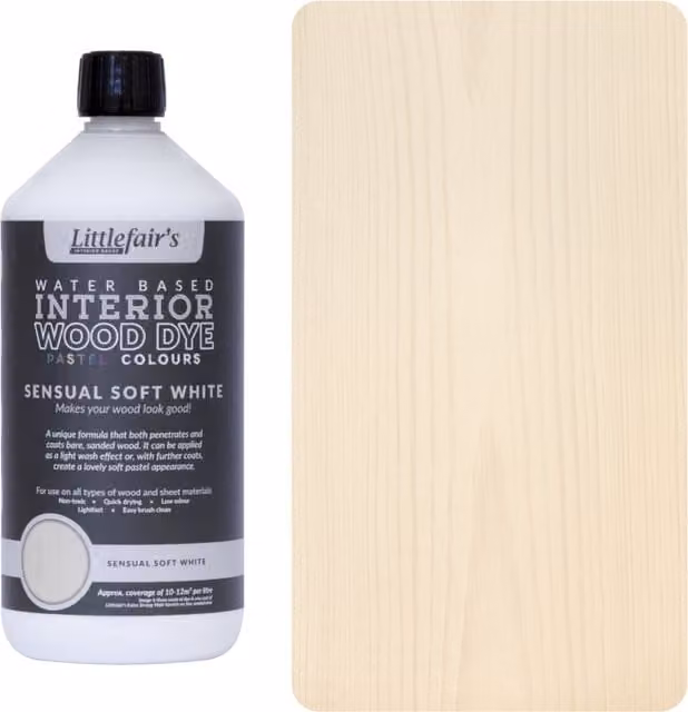 Littlefair's Indoor Wood Stain in Sensual Soft White, 1 l