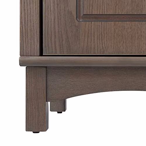 Teamson Home Russell Wooden Bathroom Linen Tower Storage Cabinet in Salt Oak Brown, W: 33 cm, D: 21.5 cm, H: 159.4 cm – 4
