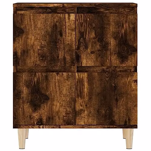 vidaXL Set of 2 Sideboards in Smoked Oak Brown, W/D/H: 60 x 35 x 70 cm – 4