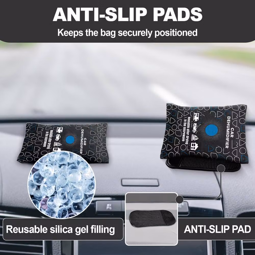 MANTRARAJ Reusable Car Dehumidifier Dry Bag Moisture Killer Absorber Pad, Black, 1 kg – 5
