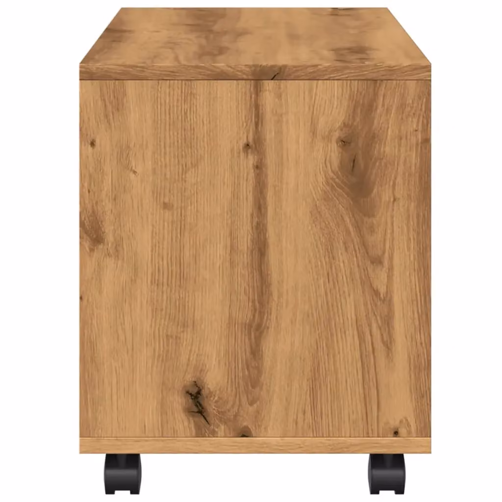 Berkfield Home vidaXL Rolling Cabinet in Artisan Oak, Brown, W/D/H: 72 x 33 x 42.5 cm – 4