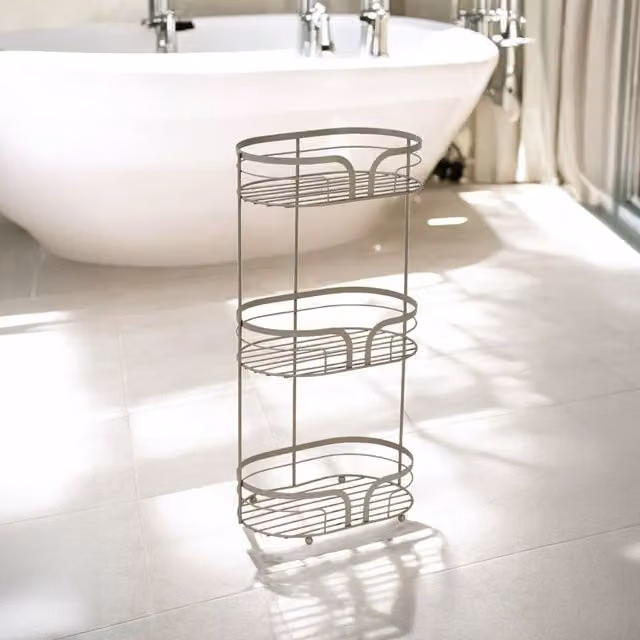 Showerdrape Dante Freestanding Floor Caddy in Beige