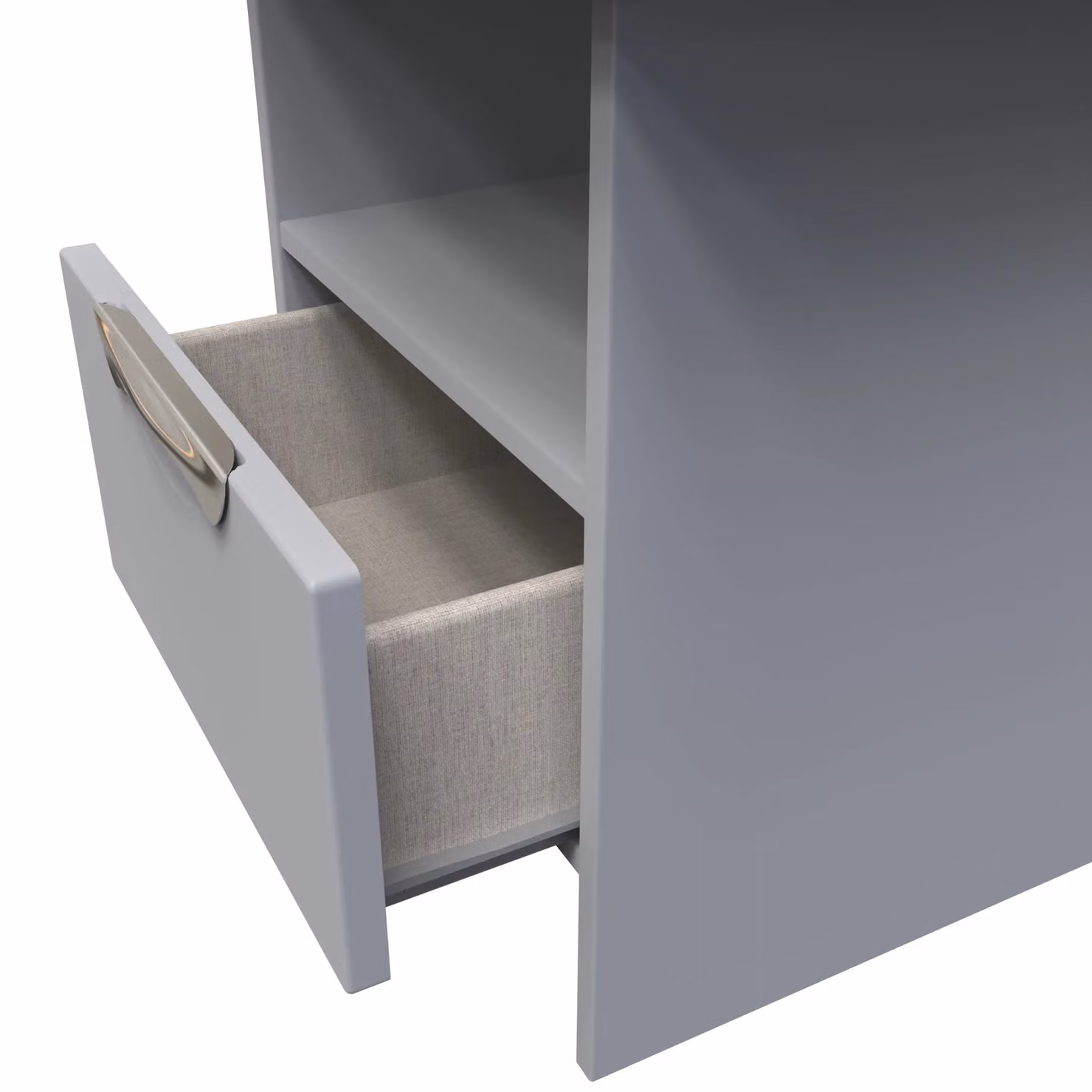 2 U Holborn Ready Assembled Lamp Table with 2 Bottom Drawers in Grey – 2