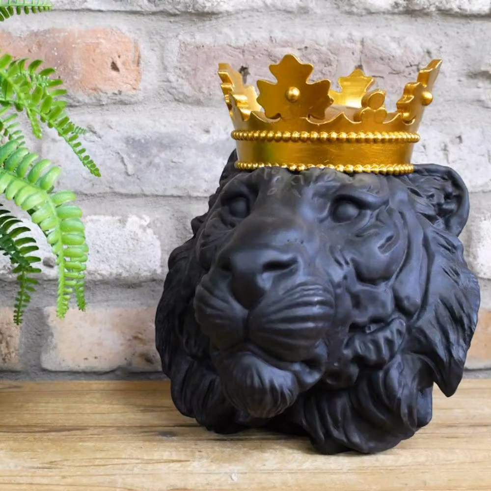 Gifts Direct 2 U Lion Head Crown Ornament in Black and Gold – 4