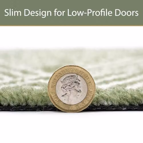 JVL Mega Doormat and Runner Set, Green Geo, W/D: 150 x 100 cm – 5