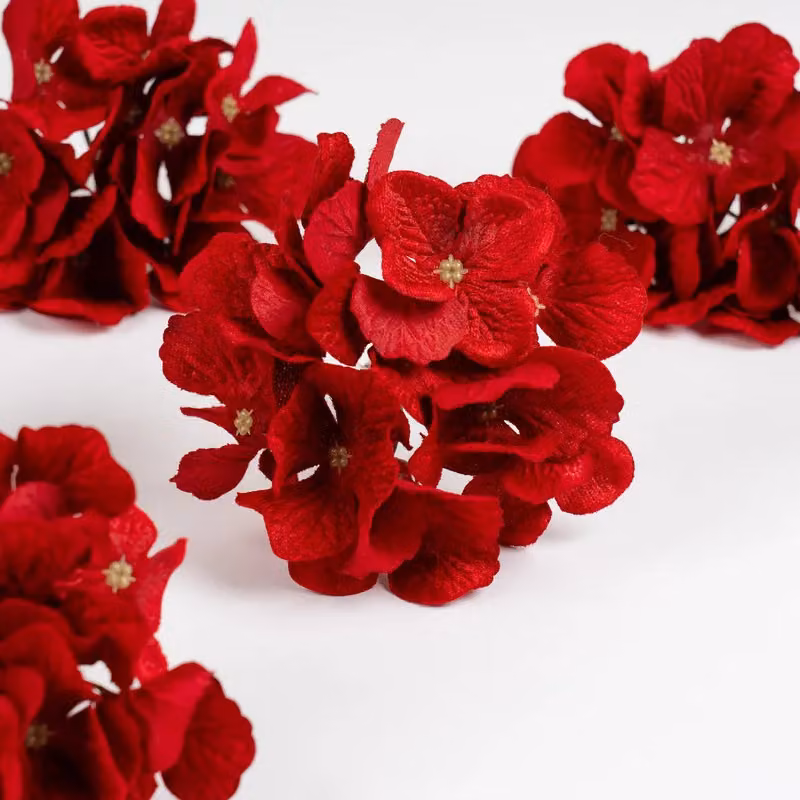 Scottish Everlastings Ltd Set of 6 Red Hydrangea Christmas Tree Clips – 3