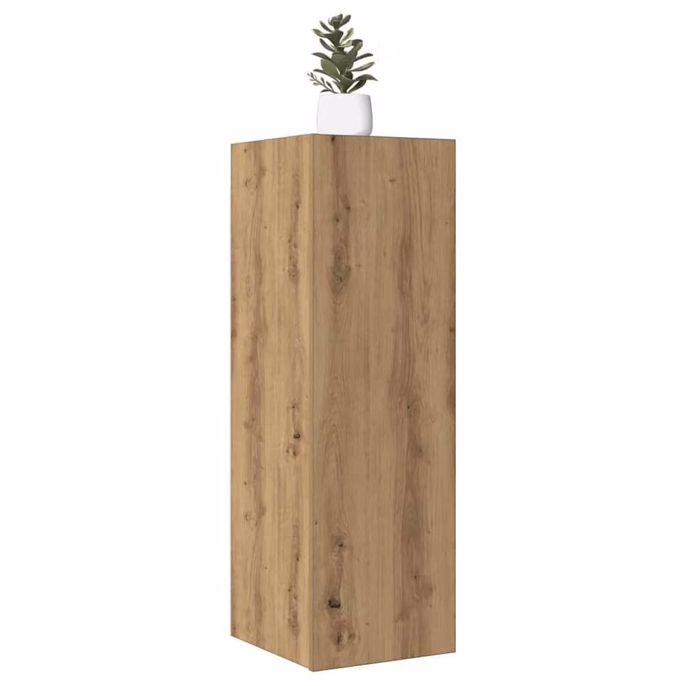Berkfield Home Artisan Oak TV Cabinets, 2 Piece Brown Engineered Wood Set, W/D/H: 30.5 x 30 x 90 cm – 2