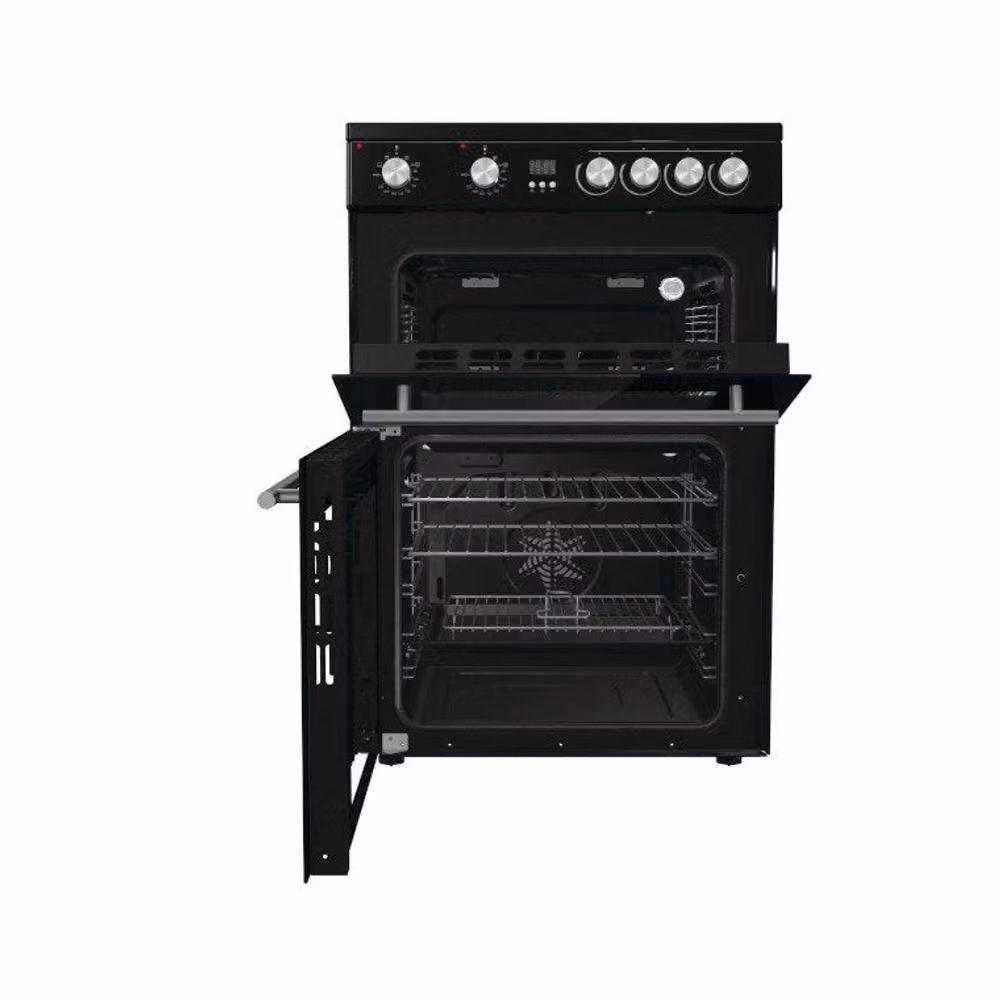 Hisense HDE3211BBUK Black Electric Cooker with Glass Ceramic Hob and Double Oven, A Rated – 3