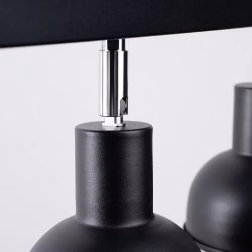 SOLLUX lighting Elba Black Metal Wall Light with E27 Bulb Compatibility – 3