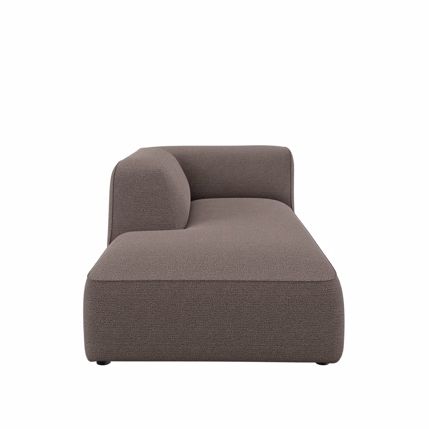 Dome Deco CALI Left-Facing L-Shape Chaise Longue in Grey Fabric