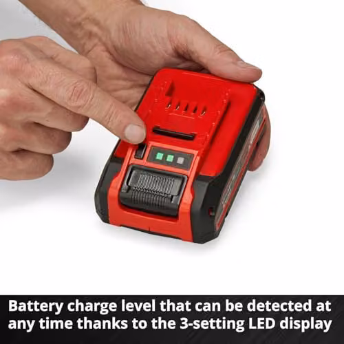 Einhell PXC 2nd Generation 18V 4.0Ah Lithium-Ion Battery Twin Pack in Black and Red – 5